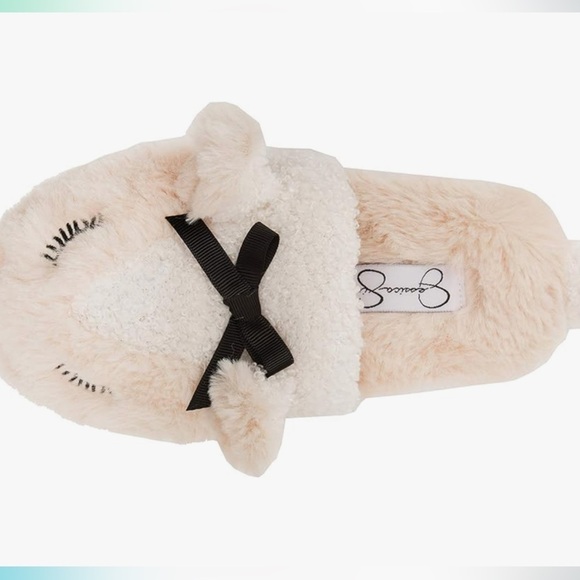 Jessica Simpson Girl's Cute and Cozy Plush Slip on Slippers with Memory Foam - Picture 3 of 8